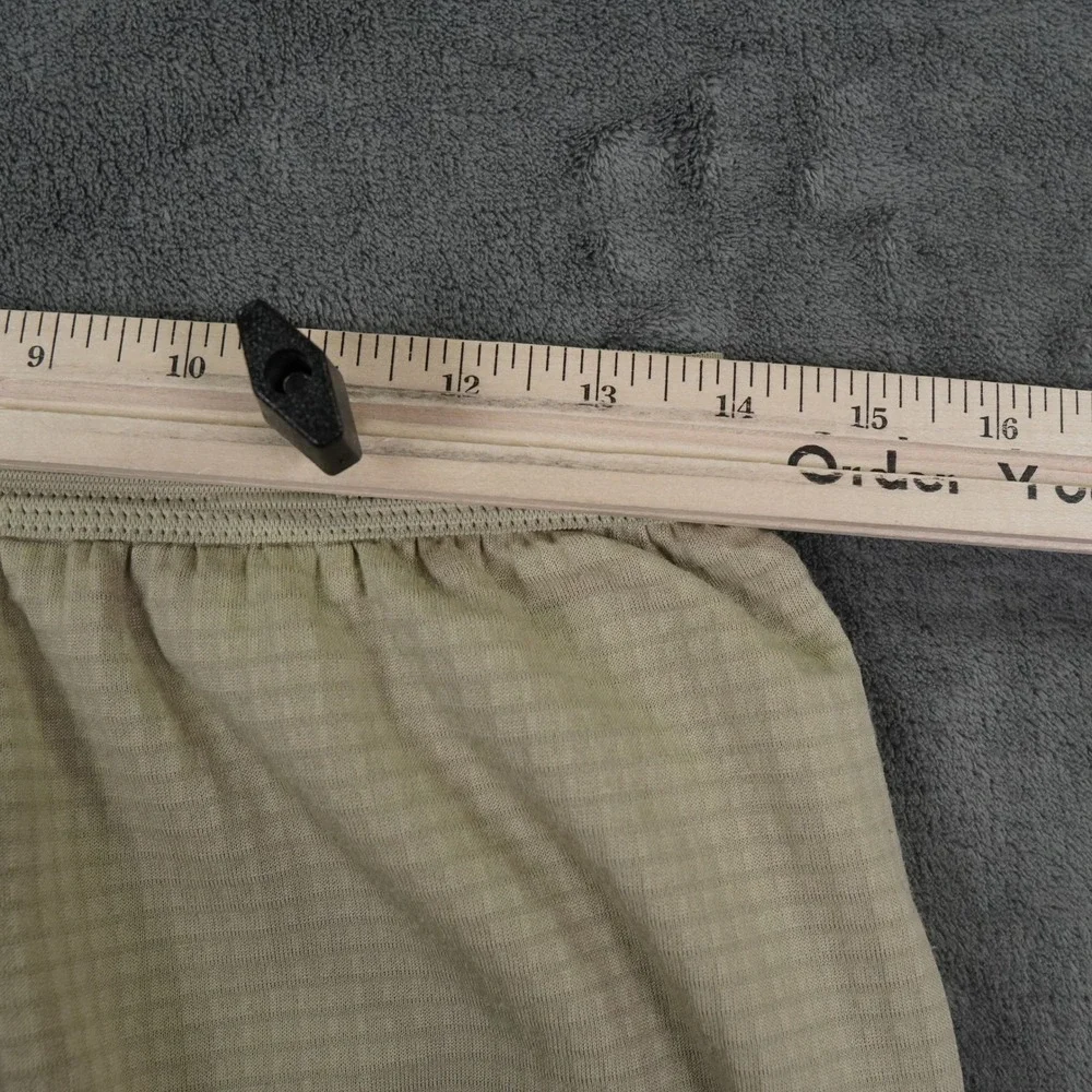 VTG Polartec Thermal Base Layer Pants Men Large? Tan Waffle Grid Fleece Made USA